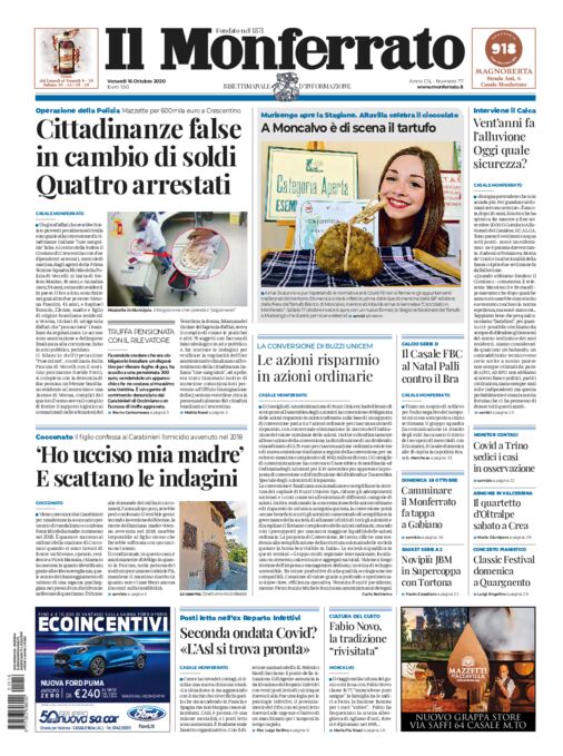 Il Monferrato - Edizione 77 del 16/10/2020